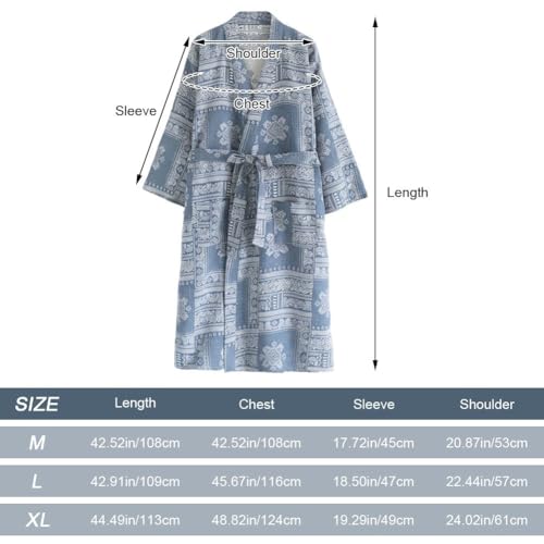 Kimono clásico para dormir de jacquard estilo japonés 3