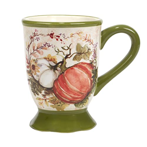 Harvest Morning Set of 4 Ceramic Mugs – Sip coffee, tea, or hot cocoa in cozy autumn style with these beautifully detailed mugs, perfect for crisp mornings and holiday moments 16 oz by Certified International - Used condition - Image 3