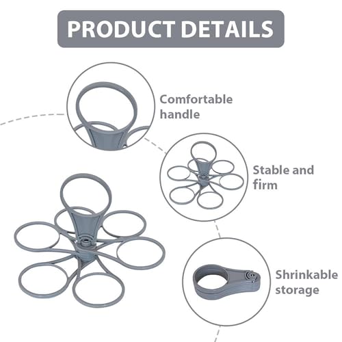 Febbya Getränketräger mit Griff,2 PCS Kaffeeträger Zusammenklappbarer Getränkehalter Becherträger für Getränke Stabiler Kunststoff Rotierender Träger für Outdoor Aktivitäten Sportevents Und Feste