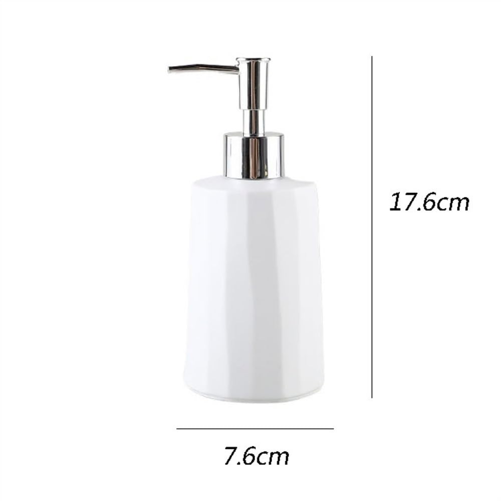 3 in 1 Duschspender für Gel Shampoo und Lotion Keramik Pressflasche mit Halter für Seife Einfach zu bedienen Duschgel Shampoo Spender Flasche