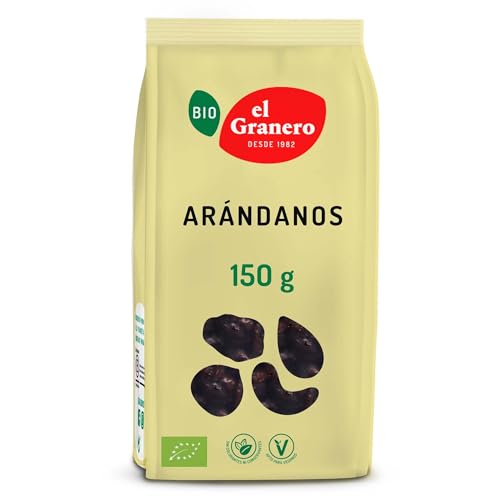 El Granero Integral - Arándanos BIO - 150 g - Alto Contenido en Nutrientes - Mejoran la Salud Ósea y Cognitiva - Aptos para Veganos - Alimento Natural