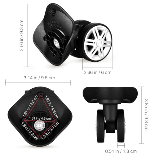 Roues de valise de remplacement pour kit de réparation de bagage robuste