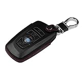 M.JVisun Genuine Leather Key Fob Cover for BMW 1 Series 2 3 4 5 6 7 Series 5GT GT3 GT5 X1 X3 X4 M2...