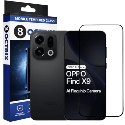 Image of Military-Grade Tempered Glass Screen Protector Compatible for OPPO Find X9 5G with Edge to Edge Coverage - Case Friendly, Anti-Scratch & Bubble-Free Installation Kit (Pack Of 1)