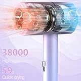 Vmxlso Travel Hair Dryer, Fast Drying Ionic Hairdryer, Foldable Travel Hairdryer with Heating and Cool Button, Lightweight Small Blow Dryer, Travel Hairdryers for Women Men Home Salon (Gradient Color) - Image 4