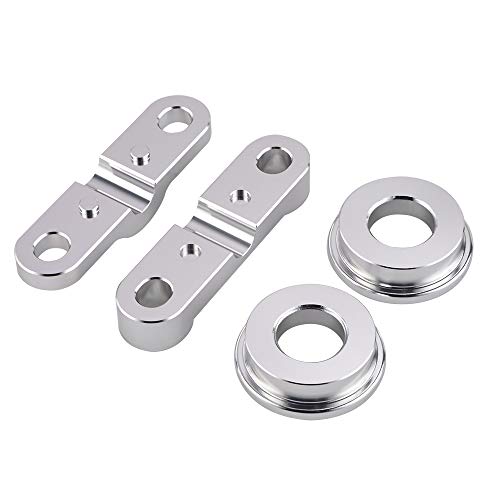 Nicecnc Front Rear Shifter Bushing Kit B Series 6061-T6 Aluminum Compatible With Honda Civic 1988-2000, Del Sol 92-97, Crx 88-91, Compatible With Acura Integra 1994-2001, Silver #TOP4