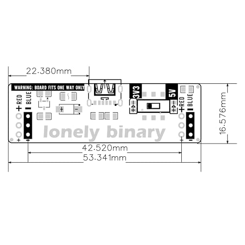 Image of Lonely Binary 3-Pack Breadboard Power Supply 3.3V 5V USB-C Switchable | 3.3V /5V slide switch, 500mA PPTC protection; USB-C 5V input; dual LED indicators; plugs into breadboard power rails