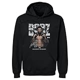500 LEVEL Khamzat Chimaev UFC Men's Hoodie Sweatshirt - Khamzat Chimaev Borz WHT (Black, Large)