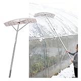 Herramienta De Eliminación De Nieve Rastrillos De Nieve, Rastrillo De Techo De Aluminio Extensible De 6,5 A 20 Pies, con Mango Antideslizante Y Hoja Ancha(2-4m/6.5-13.1ft,Flat Bottom rake)