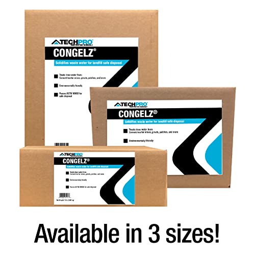 Image of TechPro CONGELZ Waste Water Solidification, 40 Pound, 1 | Turn Unwanted Liquid into Solid, Landfill-Friendly, Easy Disposal, Absorbs Spills
