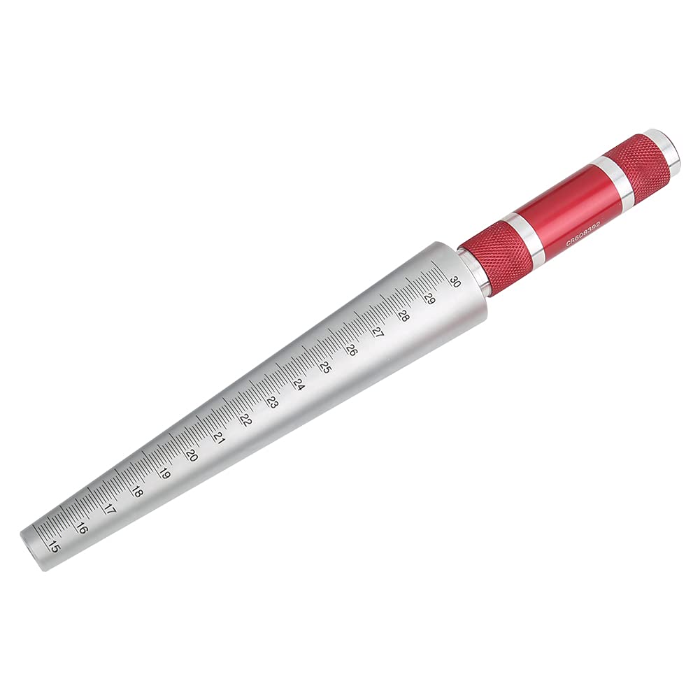 Calibrador cónico de agujeros, calibrador de apertura cónica de acero inoxidable, herramienta de medición de alta precisión para diámetros interiores y barrenas con 4 tamaños de ra (15-30 mm)