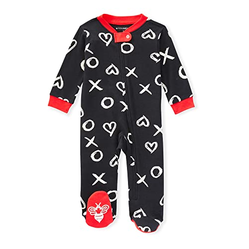 Image of Burt's Bees Baby unisex-baby Sleep & Play, Organic One-piece Romper-jumpsuit Pj, Zip Front Footed Pajama