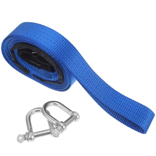 BUGUUYO Corda Traino Auto Resistente con Ganci Rinforzati Fune Traino Heavy Duty per Emergenze Cinghia Robusta per Veicoli e Rimorchi per Auto Fuoristrada e Barche