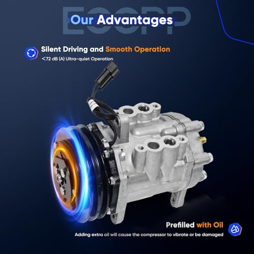 Image of ECCPP AC Compressor for Dodge Dakota 3.9L 5.2L 1987-1991 | Fit for Dodge D150 D250 D350 W150 W250 W350 5.9L 1981-1993 AC Compressor with Clutch Rapid Cooling