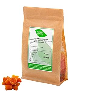 Natura d’Oriente Natürlicher Dehydrierter Zuckerfreier Ingwer In Stücken, 250 g