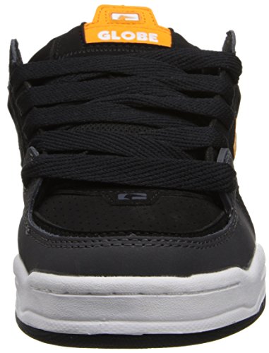 Image of Globe Mens Fusion Skate Shoes, Black /Charcoal /Orange, 5 M US
