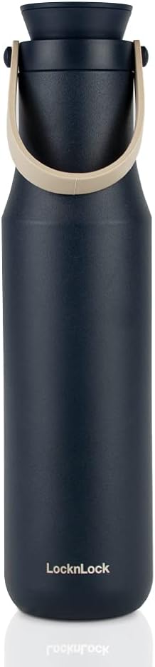 Double-Wall Vacuum Insulated Stainless Steel & Handle, 24 oz, Navy Metro Bottle