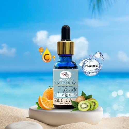 Image of Lion God Face Serum For Instant Brightening & Glowing Skin | With Hyaluronic & Vitamin C | For Men & Women | 15ml
