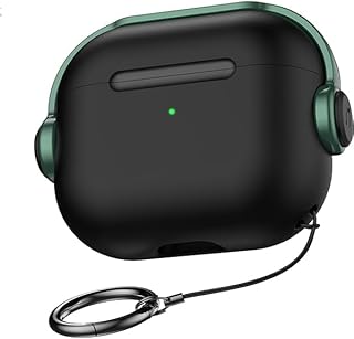 جراب حماية سيليكون متين متوافق مع اير بودز 3، حماية كاملة للجسم ضد الصدمات، تصميم خفيف الوزن مع قفل أمان مدمج للاستخدام اليومي من نيكست ستور