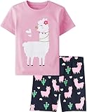 Little Girls Short Pajamas Sets Cotton Cat Sleepwear Toddler Pjs Summer Clothes Kids Bunny Jammies Sets Size 1-7T