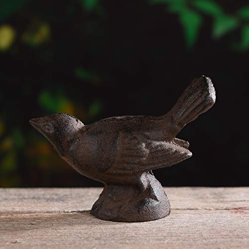 Brasstar Cast Iron Bird Statue 4.5” Garden Home Office Desk Decor Paperweight Collection Animal Figurine Tqzdpt45 #TOP3