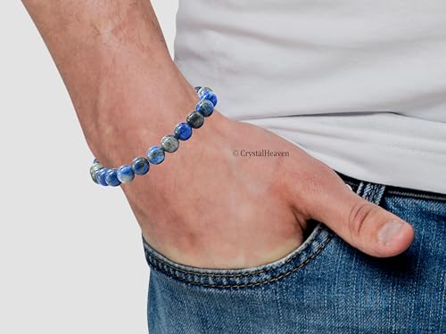 Image of Certified Lapis Lazuli Bracelet for Women Men with Healing Crystal | Gemstone Beaded Bracelet for Balance, Harmony & Positive Energy