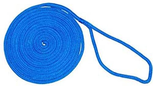AMRA-26649.016 1/2" x 20' Aamstrand Double Braid Nylon Colored Dock Lines - Blue