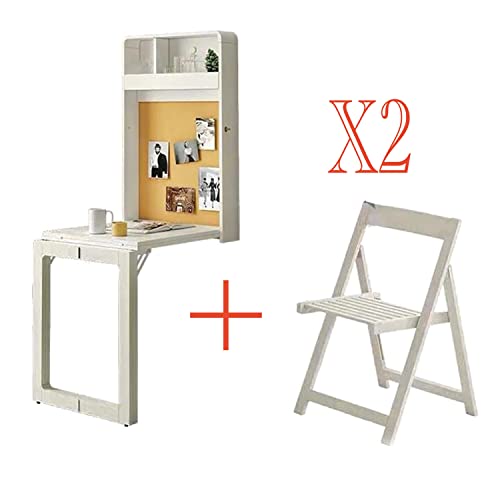 Oldpard Folding Wall Mounted Desk With 2 Foldable Chairs | Foldaway Table Set and Dining Chairs With Backrest for Kitchen, Dining & Living Room (Gold Diamond_Table + 2pcs. Folding chairs) 3 Oldpard Folding Wall Mounted Desk With 2 Foldable Chairs | Foldaway Table Set and Dining Chairs With Backrest for Kitchen, Dining & Living Room (Gold Diamond_Table + 2pcs. Folding chairs) - Image 3