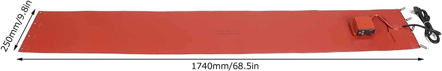 Chauffe-fût à huile en métal Réchauffeur de silicone de 200 L/55 gallons, coussin chauffant de bande de baril de chauffage de silicium de tambour d'huile en métal de 2000 W, baril d'huile de miel, a