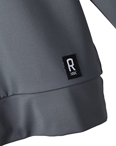 Rhone Men's Essentials Training Hoodie, Moisture Wicking, 4-Way Stretch Fabric, Internal Drawcord, Recycled Polyester Fabric (Iron Gate Gray, Medium) #TOP4