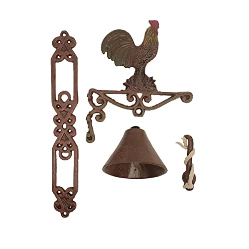 Treasure Gurus Metal Wall Mount Rooster Welcome Bell Rustic Farm/Yard/Garden/Patio Door Decor #TOP1