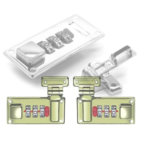 XMYCYuChen Un par de cerrojos duraderos, recambios para maletas, anticorrosión, combinación de 3 dígitos, cerradura digital de bronce para bolsa de almacenamiento