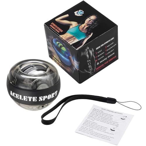 Image of Auto-Start 2.0 Power Ball Wrist Trainer Ball Forearm Exerciser Wrist Strengthener Workout Toy Spinner Gyro Ball with LED Lights