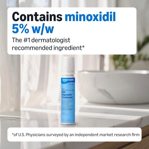 Amazon Basics Minoxidil Topical Aerosol, 5% Foam Hair Regrowth Treatment for Men, Unscented, 3-month Supply, 2.11 oz. (Pack of 3) (Previously Amazon Basic Care) - image 7