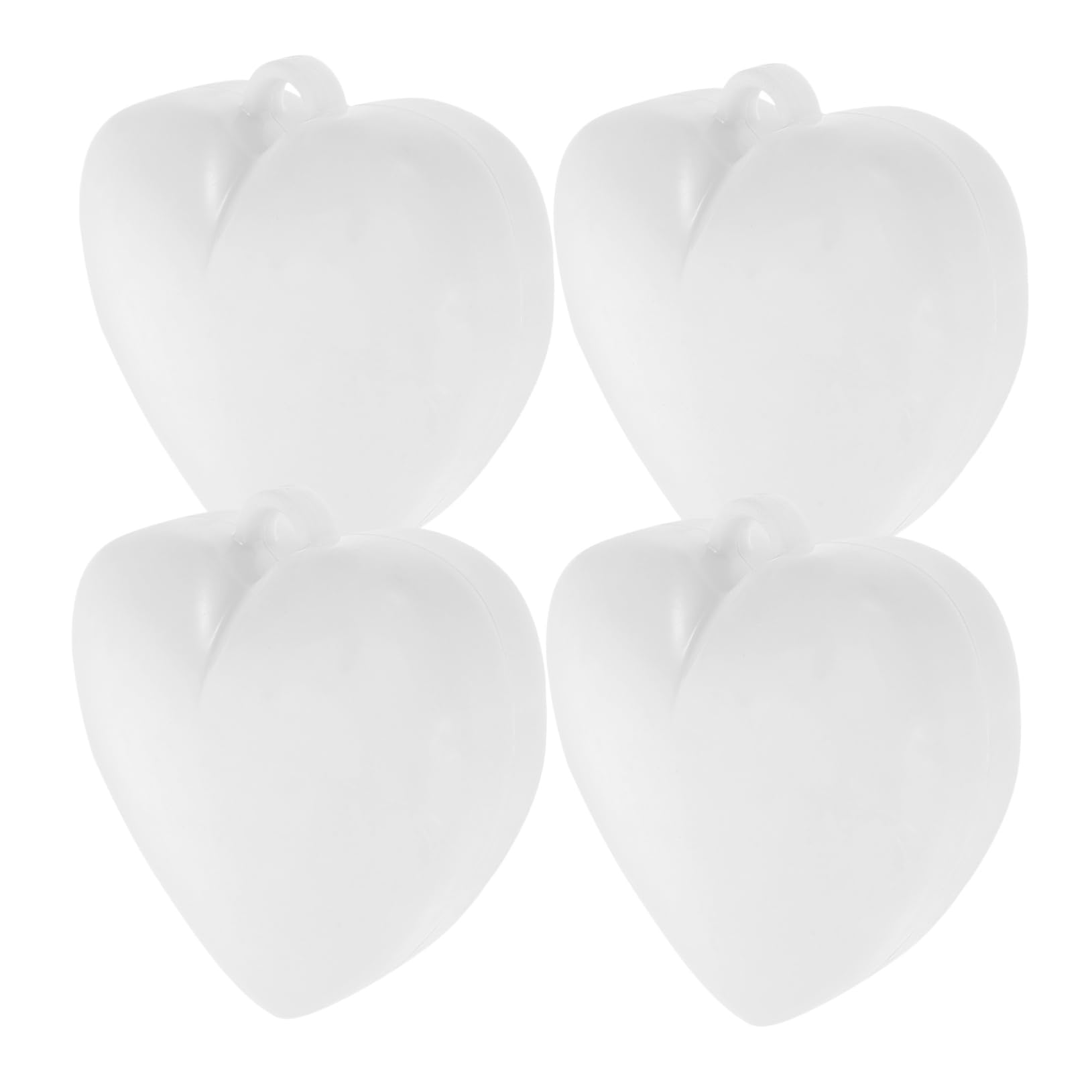 Pesi per Palloncini a Cuore in Resina Bianca 4 Pezzi | Riutilizzabili, Tengono i Gonfiati a Elio, Pendenti Decorativi a Forma di Stella per Anniversari