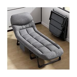 GDHKDDFL Graue Campingliege mit Tasche