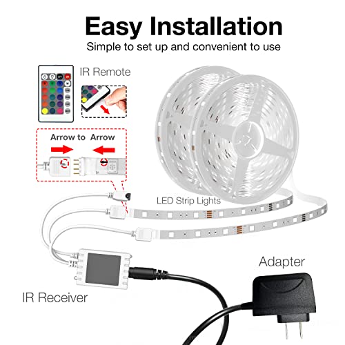 DAYBETTER Smart WiFi LED Strip Lights 100ft (RGB, Tuya App, Alexa/Google) — view 7