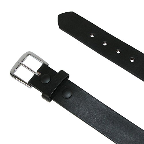 Boston Leather Men's Big & Tall Leather 1 1/2 Inch Bridle Belt, 52, Black3