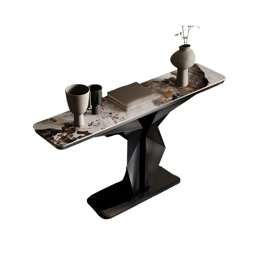 ENGENDER Console Tables Fashionable Entrance Corridor Slate Console Table Home Wall Extremely Narrow Solid Wood