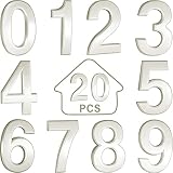 Hotop 20 Pieces Self-Adhesive Door House Numbers Mailbox Numbers Street Address Numbers for Mailbox