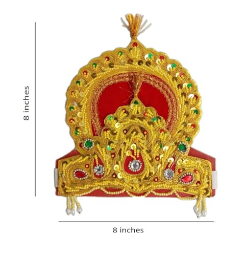Image of BookMyCostume Mythological Character Multicolor Crown Mukut Kids Fancy Dress Costume Accessories 2-9 yrs