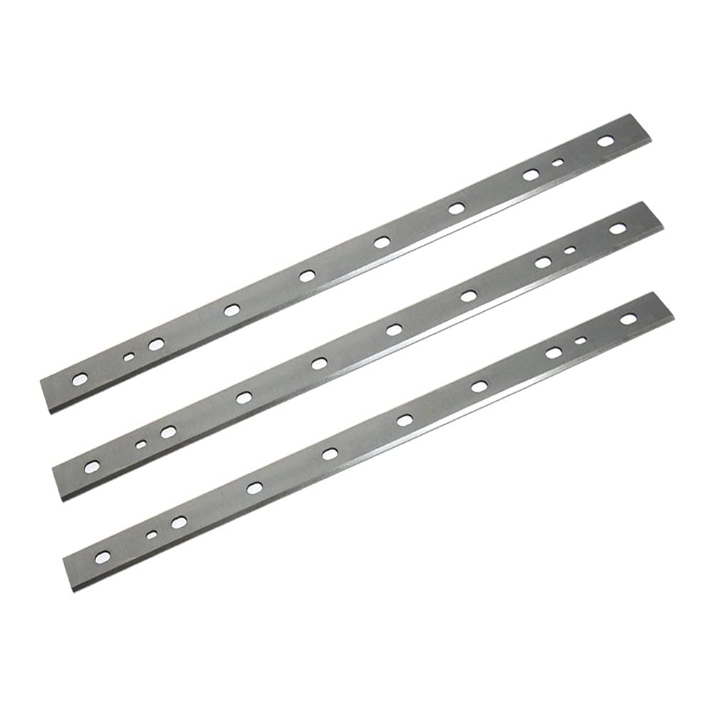 Cuchillas cepilladoras de 12,5 pulgadas DW7342 de repuesto para el cuchillo cepillador de madera DeWalt DW734 para trabajar la madera, juego de 3, como se muestra