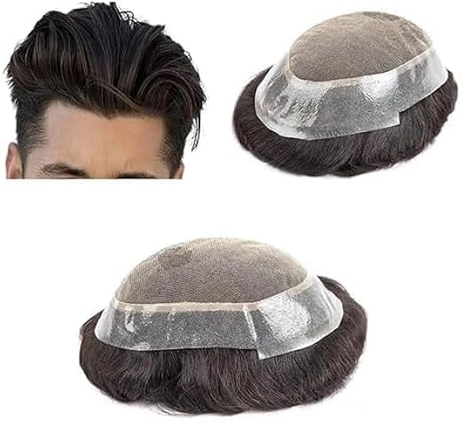 Dream Exim Korean Australian Men's 100% Human Hair Wig/Hair patch/Hair toupee, Natural Look, Polyurethane base wig providi...