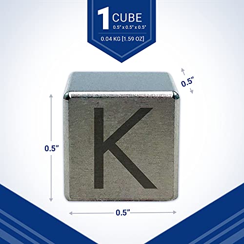 Tungsten Engraved Cube - 0.5" (K) #TOP1