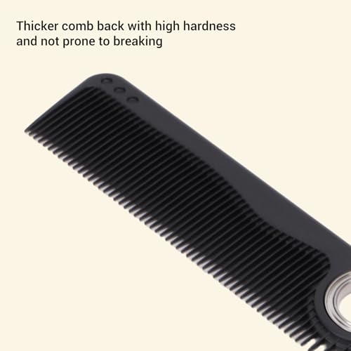 Peine negro para cabello con spinner giratorio y dientes finos miniatura 4