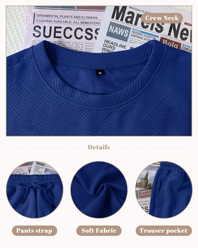 Aiyino Men’s 2-Piece T-Shirt & Shorts Set – Casual Track Suit for Summer — view 6