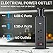 AWINLI Countertop Pop-Up Power USB Socket with 2 T-Shaped Blade Power AC Sockets,1 USB-C and 1 USB Port Socket,5.5FT Retractable Concealed Power Socket,NEMA 5-20R/NEMA 6-20R,Used for Offices,Kitchen.