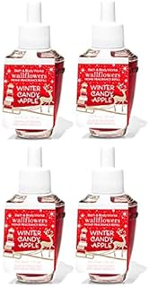 Bath and Body Works 4 Pack Winter Candy Apple Wallflowers Fragrance Refill 0.8 Oz.