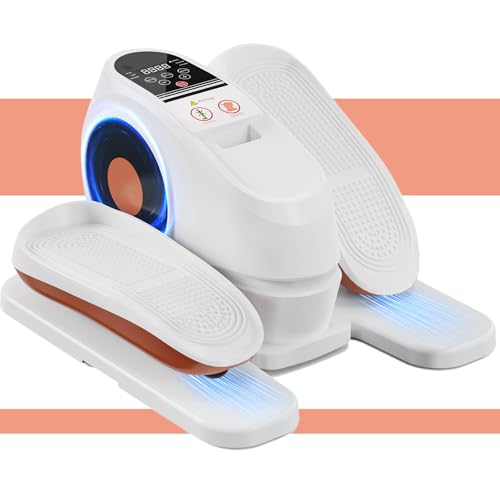 MAXPLUS 2025 New Under Desk Elliptical Machine, Electric Exerciser Pro with 16 Adjustable Speed, Quiet and Fully Assembled with Remote Control & Non-Slip Foot Straps