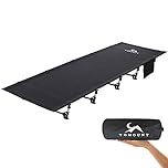 FreiZelt Camping Cot Folding Bed Lightweight Aluminum Poles Compact Portable Camp Bed Easy to Build Resilient for Tents